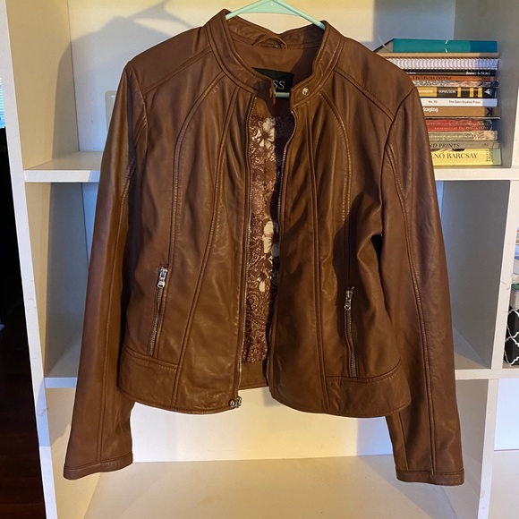 Guess Jackets & Blazers - Guess Genuine Leather Moro Jacket